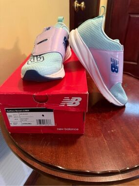 New Balance Kids Mint Green & Lilac Slip-On Sneakers